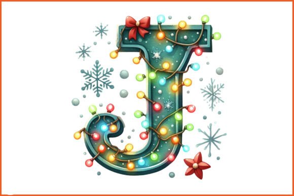 Christmas Alphabet Monogram Clipart for Seasonal Illustrations