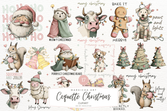 Christmas Coquette Clipart Bundle: A Designer’s Review for Seasonal Branding