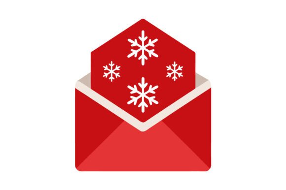 Christmas Letter Envelope with Snowflake Illustrations Review