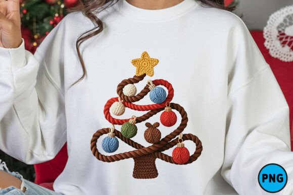 Christmas Tree Crochet Yarn PNG: A Designer’s Take on Seasonal Illustrations