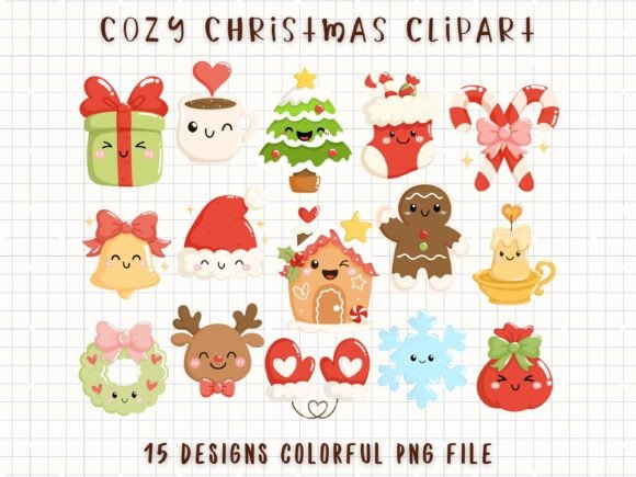 Cozy Christmas Clipart Cute Holiday PNG