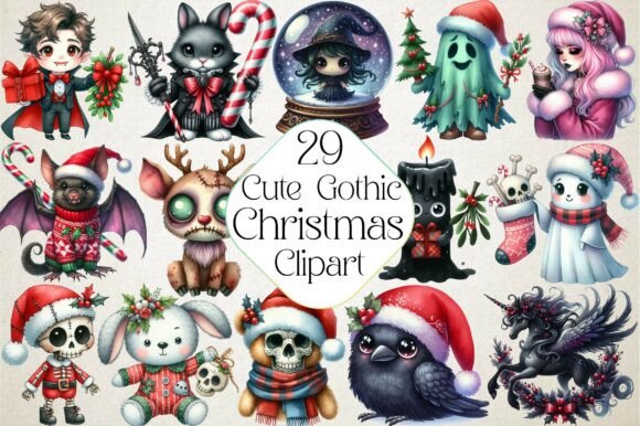 Cute Gothic Christmas Character: A Designer’s Review for Illustrations