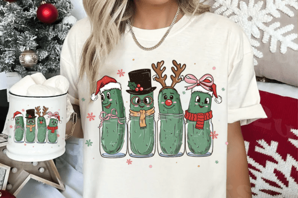 Funny Christmas Pickles Doodle Png Illustrations Review