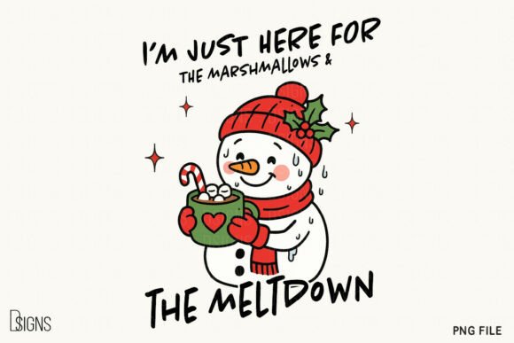 Funny Sarcastic Christmas Snowman Png in Illustrations