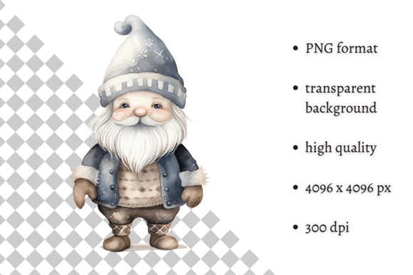Nordic Christmas Gnome Illustration PNG Review