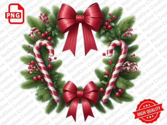 Review: Christmas Garland Clipart, Horizontal Embroidery Design