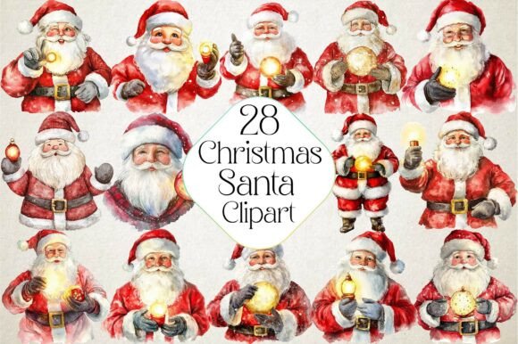 Watercolor Christmas Santa Clause: A Practical Review for Illustrations and Commercial Design