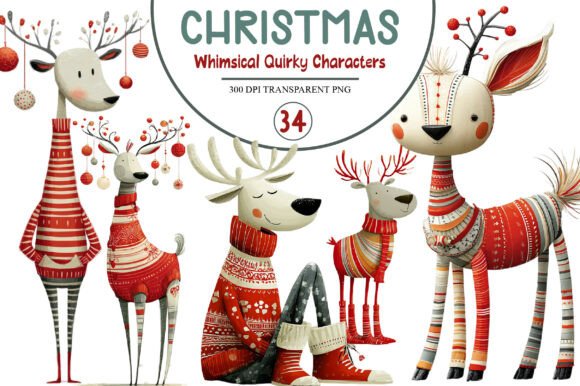 Whimsical Quirky Christmas Characters: A Seller’s Review of New Illustrations