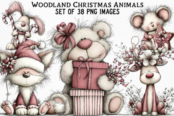 Whimsical Woodland Christmas Animals Illustrations Review