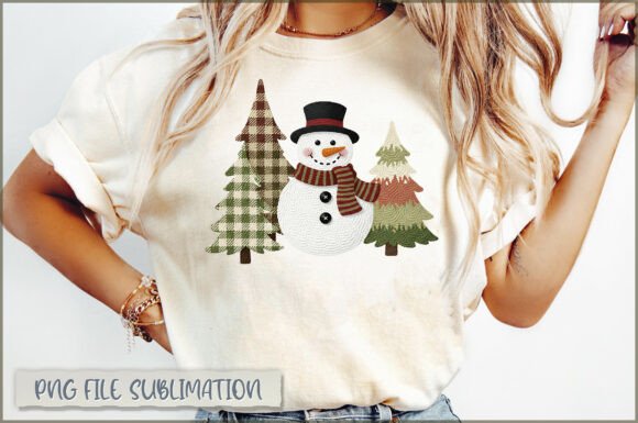 Yarn Crochet Snowman PNG, Christmas PNG